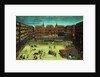 Panorama of a fiesta in the Plaza Mayor in Madrid by Spanish School