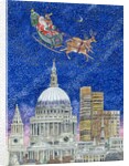 Father Christmas Flying over London by Catherine Bradbury