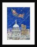 Father Christmas Flying over London by Catherine Bradbury