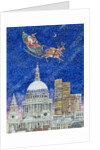 Father Christmas Flying over London by Catherine Bradbury