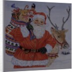 Father Christmas and his reindeer by Catherine Bradbury