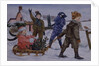 Children playing in the snow by Catherine Bradbury