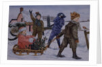 Children playing in the snow by Catherine Bradbury