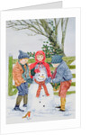 Building a snowman by Catherine Bradbury