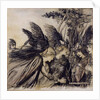 Brunnhilde Implores the Valkyries by Arthur Rackham