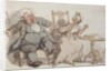 An Old Woman and her Dog Startled by Male Company by Thomas Rowlandson
