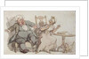 An Old Woman and her Dog Startled by Male Company by Thomas Rowlandson