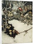 They quaffed their liquor in profound silence, 1905 by Arthur Rackham