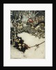 They quaffed their liquor in profound silence, 1905 by Arthur Rackham