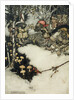 They quaffed their liquor in profound silence, 1905 by Arthur Rackham