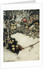 They quaffed their liquor in profound silence, 1905 by Arthur Rackham