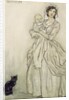 Rip's daughter and grandchild, 1904 by Arthur Rackham