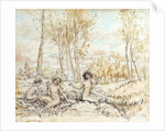Three Wood Nymphs Gathering Flowers by Arthur Rackham