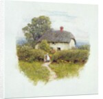 Young Girl by the Cottage Gate by Helen Allingham