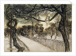 Peter Pan on a Branch, scene from 'Peter Pan in Kensington Gardens' by J.M Barrie, 1912 by Arthur Rackham