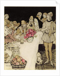 How at a great feast that King Mark made came Eliot the harper and sang the lay that Dinadan had made by Arthur Rackham