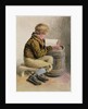 Little boy reading a book by William Henry Hunt