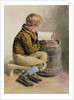 Little boy reading a book by William Henry Hunt