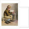 Little boy reading a book by William Henry Hunt