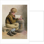 Little boy reading a book by William Henry Hunt