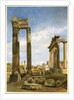 The Temples of Vespasian and Saturn, with the Temple of Castor Beyond, the Forum, Rome by Thomas Hartley Cromek