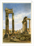 The Temples of Vespasian and Saturn, with the Temple of Castor Beyond, the Forum, Rome by Thomas Hartley Cromek