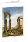 The Temples of Vespasian and Saturn, with the Temple of Castor Beyond, the Forum, Rome by Thomas Hartley Cromek