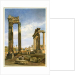 The Temples of Vespasian and Saturn, with the Temple of Castor Beyond, the Forum, Rome by Thomas Hartley Cromek