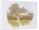 Young Girl by the Cottage Gate by Helen Allingham