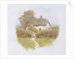 Young Girl by the Cottage Gate by Helen Allingham