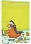 CBL In 11B.30 A Lady Prepares a Meal, miniature from a Bhagavata Purana series, Kangra, c.1810 by Indian School
