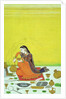CBL In 11B.30 A Lady Prepares a Meal, miniature from a Bhagavata Purana series, Kangra, c.1810 by Indian School