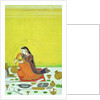 CBL In 11B.30 A Lady Prepares a Meal, miniature from a Bhagavata Purana series, Kangra, c.1810 by Indian School