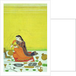 CBL In 11B.30 A Lady Prepares a Meal, miniature from a Bhagavata Purana series, Kangra, c.1810 by Indian School