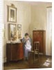 Interior with Lady Sewing, c.1910 by Carl Holsoe