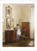 Interior with Lady Sewing, c.1910 by Carl Holsoe