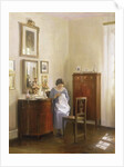 Interior with Lady Sewing, c.1910 by Carl Holsoe