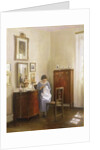 Interior with Lady Sewing, c.1910 by Carl Holsoe