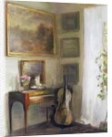 Interior with Cello and Spinet by Carl Holsoe