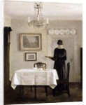 Interior with Lady Carrying Tray,c.1905 by Carl Holsoe