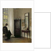 Interior with Woman Reading by Carl Holsoe