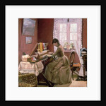 Johanne Wilde, the artist's wife, at her loom by Laurits Andersen Ring