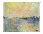 Sunset on the Thames at Chiswick by Lucien Pissarro
