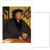 Portrait of Nicholas Kratzer Fellow of Corpus Christi College and later Astronomer Royal to King Henry VIII by Hans (after) Holbein the Younger