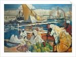 Alger La Blanche - Quay Scene, Algiers, 1912 by Leon Cauvy