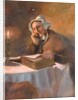 Portrait of an Old Woman Reading the Bible by Candlelight, 1896 by Arthur Netherwood