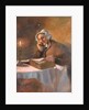 Portrait of an Old Woman Reading the Bible by Candlelight, 1896 by Arthur Netherwood