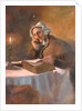 Portrait of an Old Woman Reading the Bible by Candlelight, 1896 by Arthur Netherwood