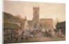 Pigmarket in the Yard of The Fountain Inn, Bedford, 1806 by William Henry Pyne