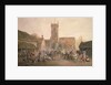 Pigmarket in the Yard of The Fountain Inn, Bedford, 1806 by William Henry Pyne